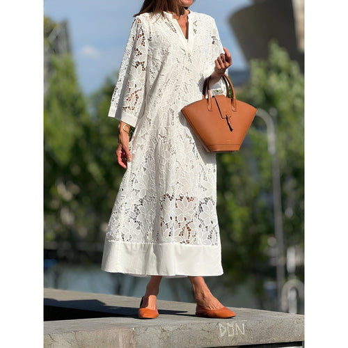 Sofia – Elegant White Lace Dress
