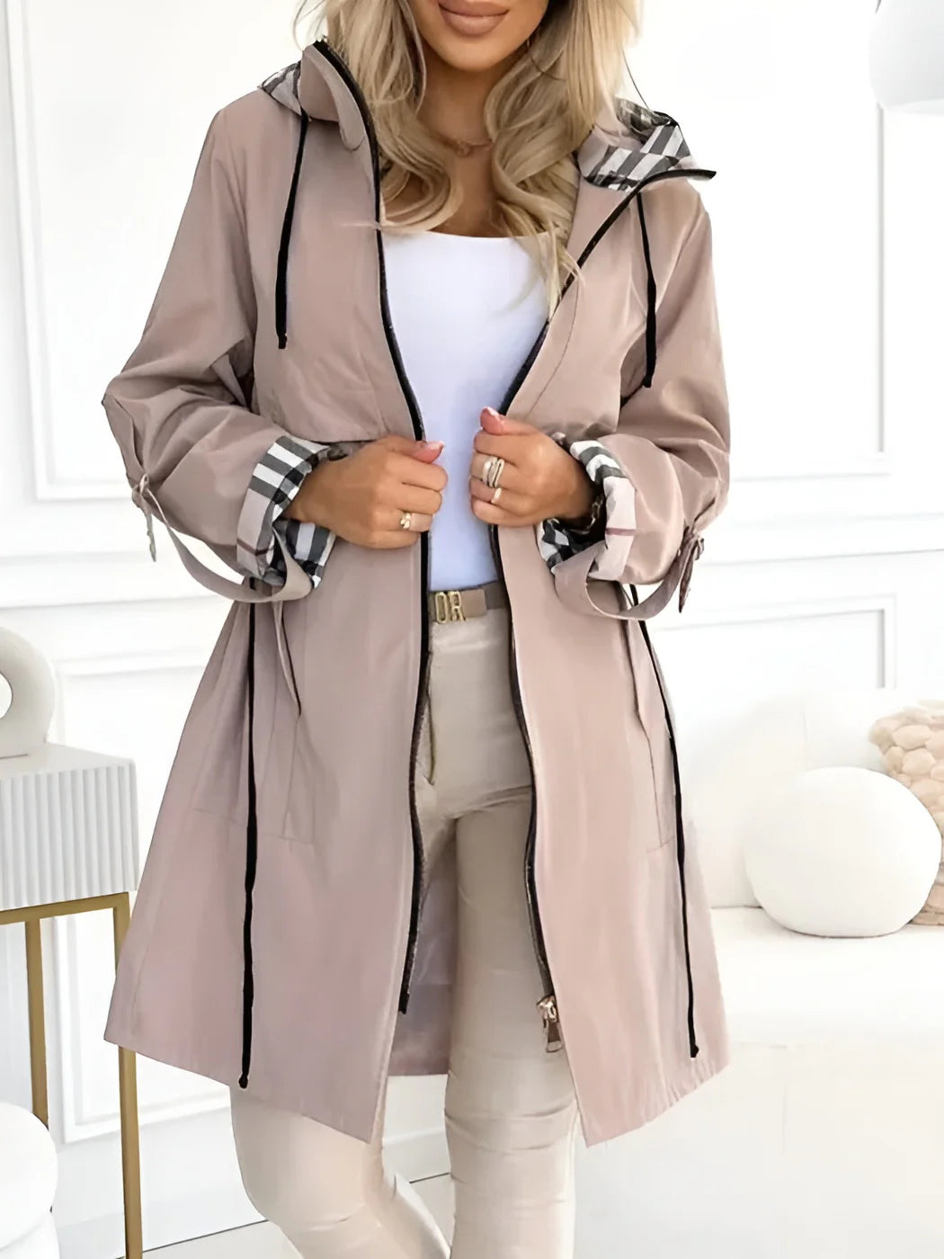 Naelle™ – Waterproof and Windproof Zip-Up Coat
