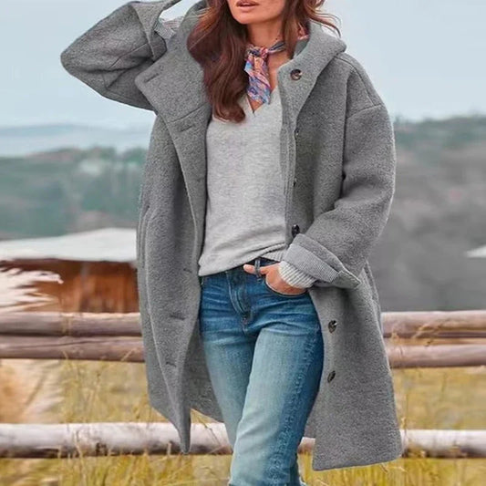 Francoise™ – Warm Hooded Long Coat