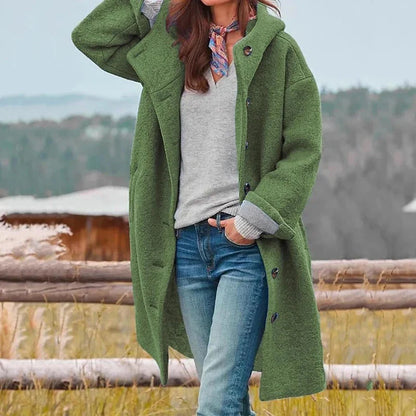 Francoise™ – Warm Hooded Long Coat